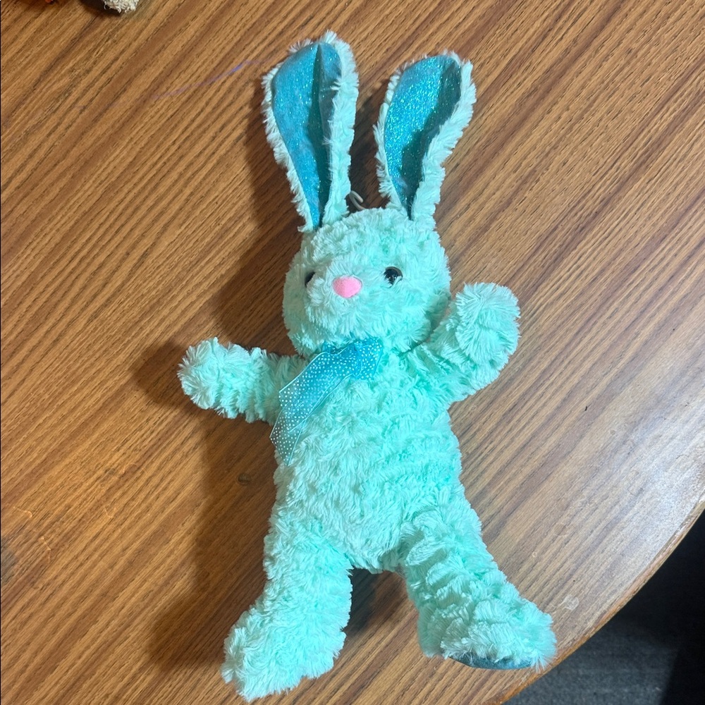 Aqua Plush Bunny Toy